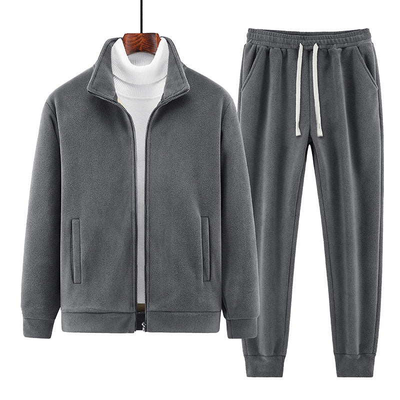 Herren Sport Freizeit Warme Strickjacke Anzug