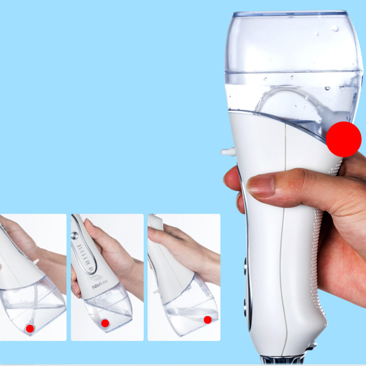 Tragbarer Wasserflosser und Pik für die Zahnhygiene