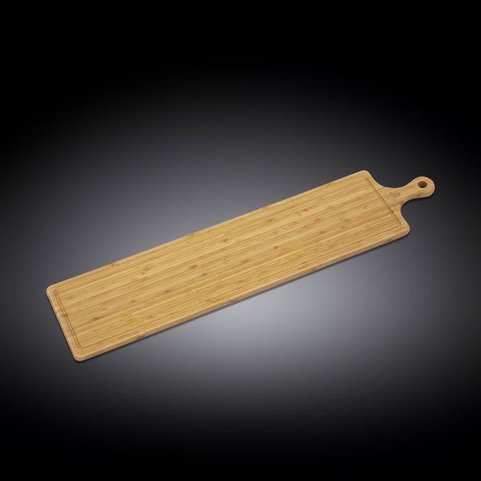 Bambus-Servierplatte mit Griff 87 x 20 cm