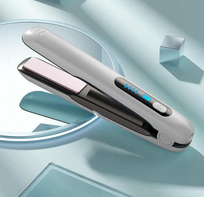 Kabelloser Haarglätter, Mini 2-in-1 Lockenwickler, USB, 5000 mAh, max. 200 Grad, tragbar, kabellos, 4 Stufen, trocken und nass verwendbar