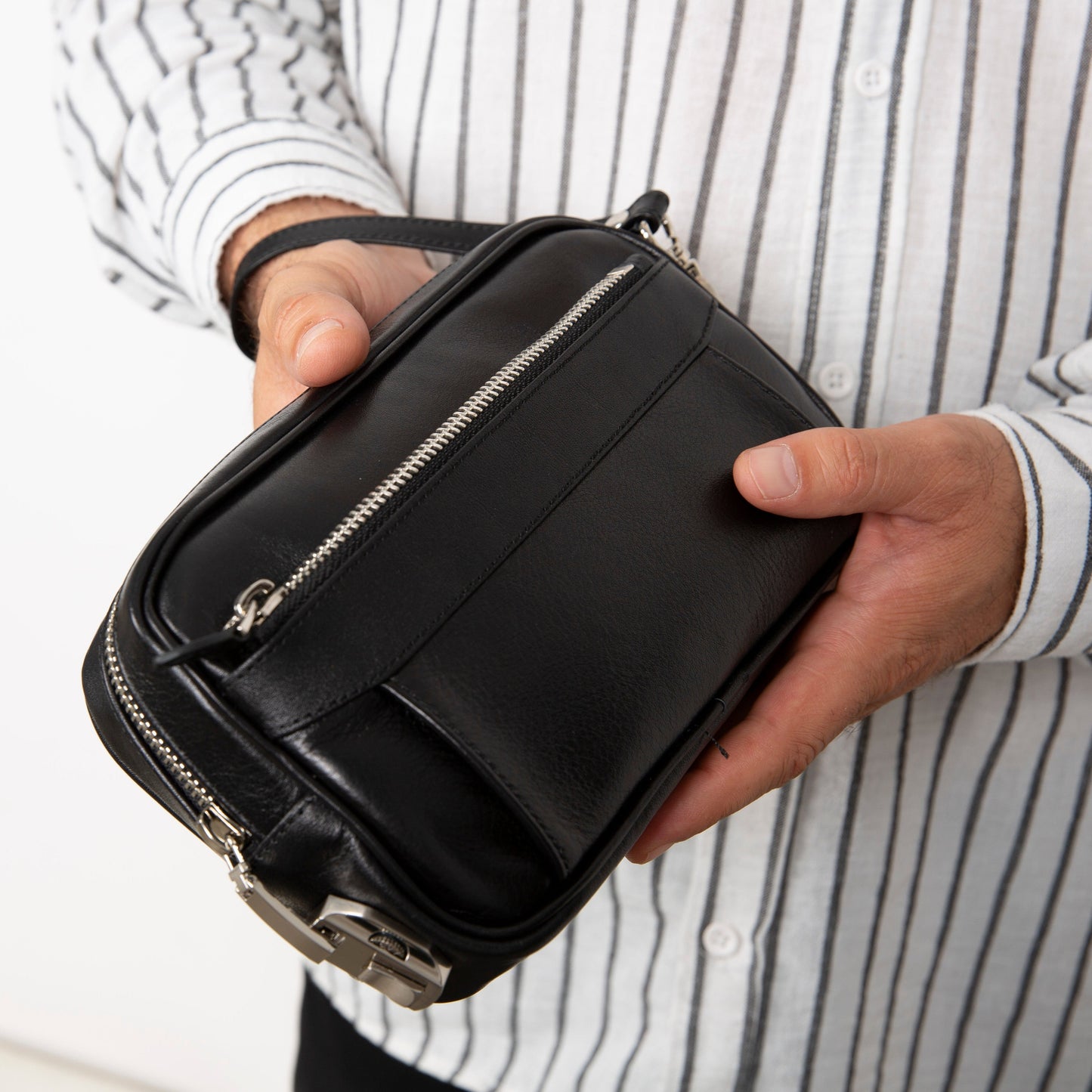 Fresno Leder-Clutch – Sichere Reisebrieftasche mit Schloss