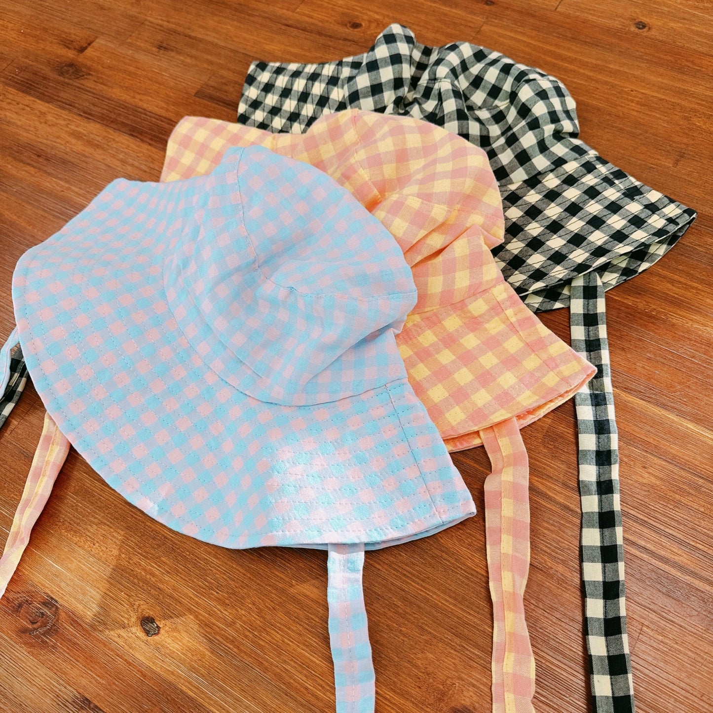 Farbpalette Gingham Strandhut