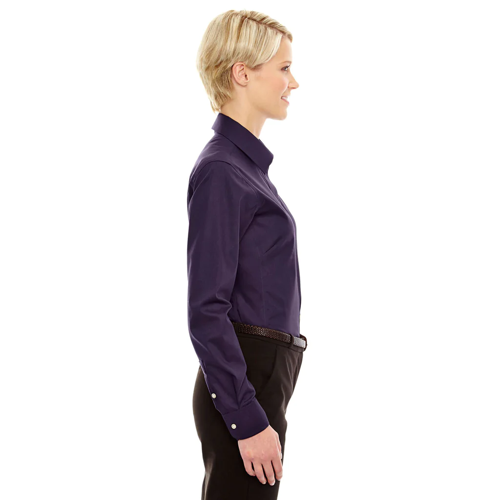 Devon & Jones Damen Crown Collection Stretch-Twill Uni - Tiefviolett