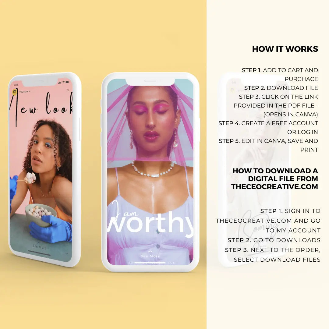 Herunterladbares Instagram Story 100 Template
