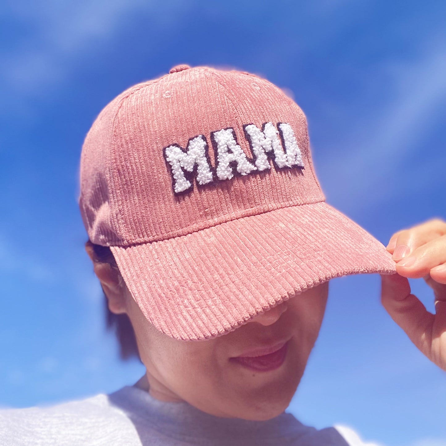 Cord-Mütze für Mama
