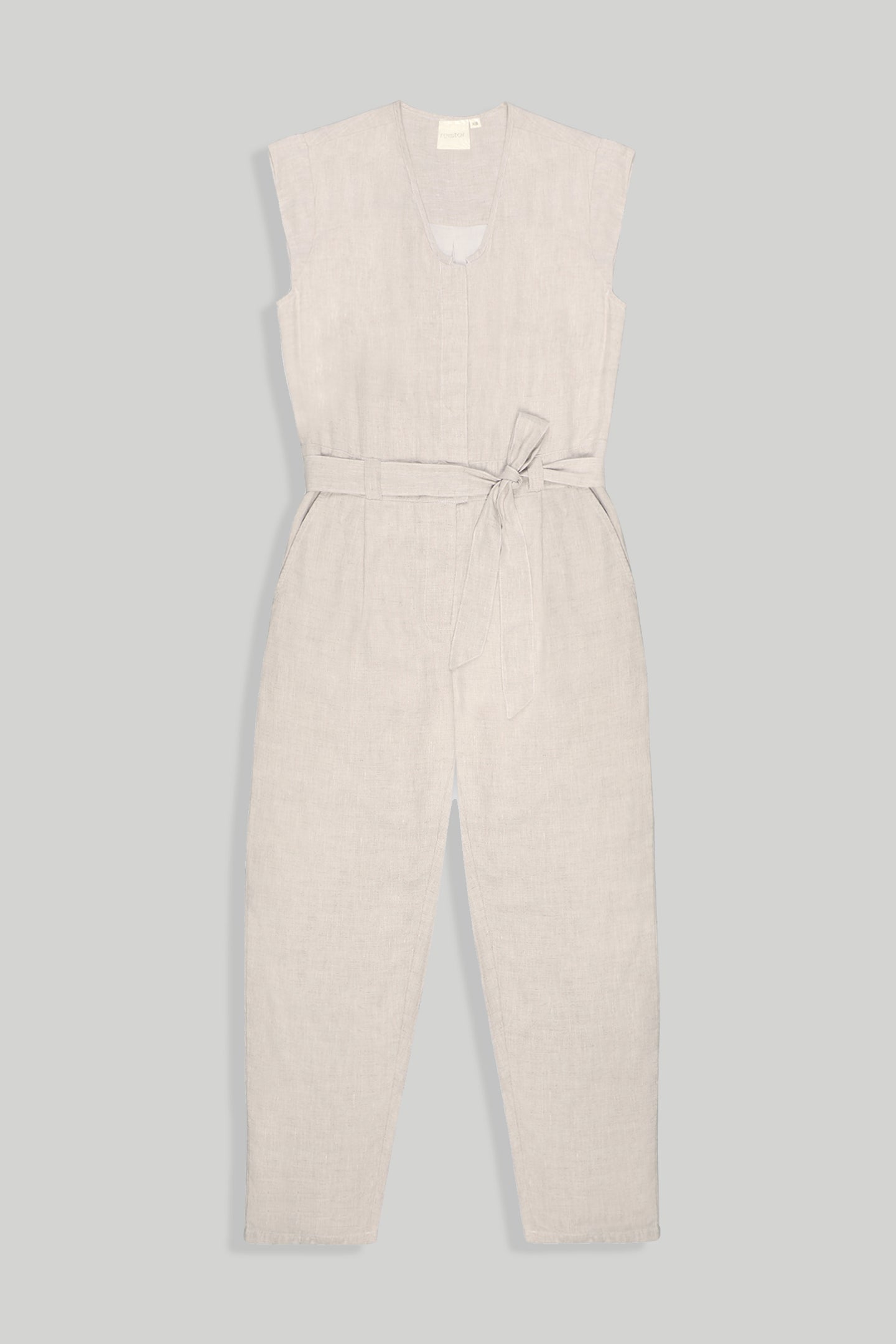 Abend-Chai-Jumpsuit in Hellbeige