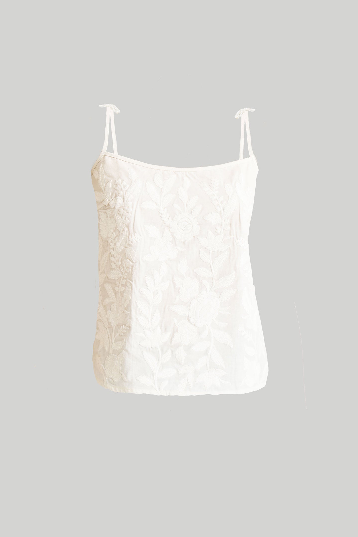 Besticktes Camisole-Top in Weiß
