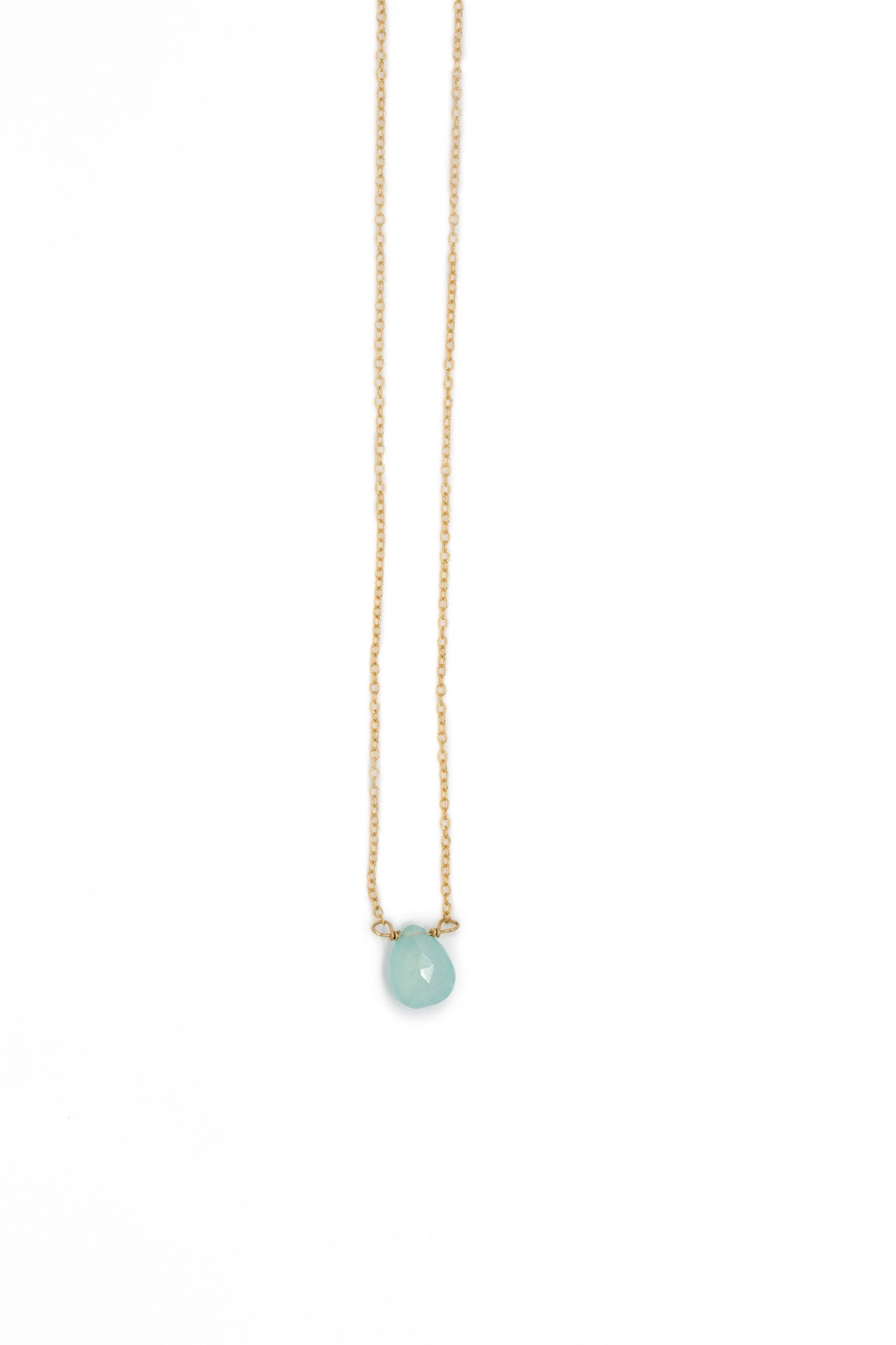 Halskette „Stephanie Delicate Drop“ mit Chalcedon-Anhänger