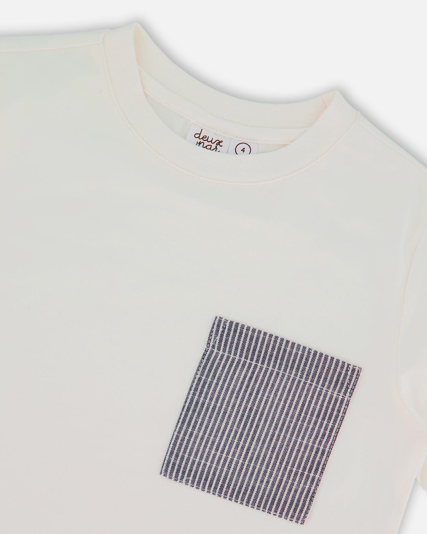 Kurzarm-T-Shirt mit Tasche Weiß