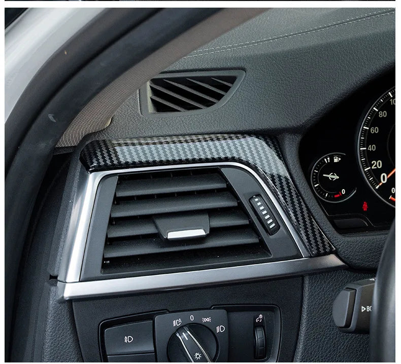 Innenverkleidung aus ABS mit Carbonfaser-Muster für die Mittelkonsole, passend für BMW F30 F34 F32 F33 F36 Zubehör 2013-2018, Auto-Styling