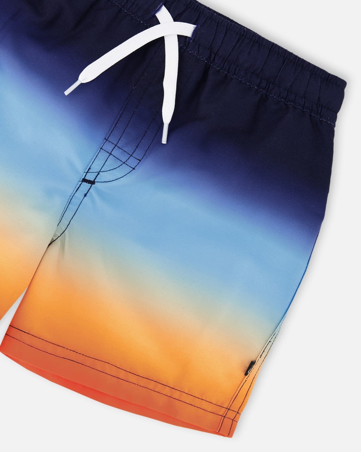 Badehose Blau-Orange Farbverlauf
