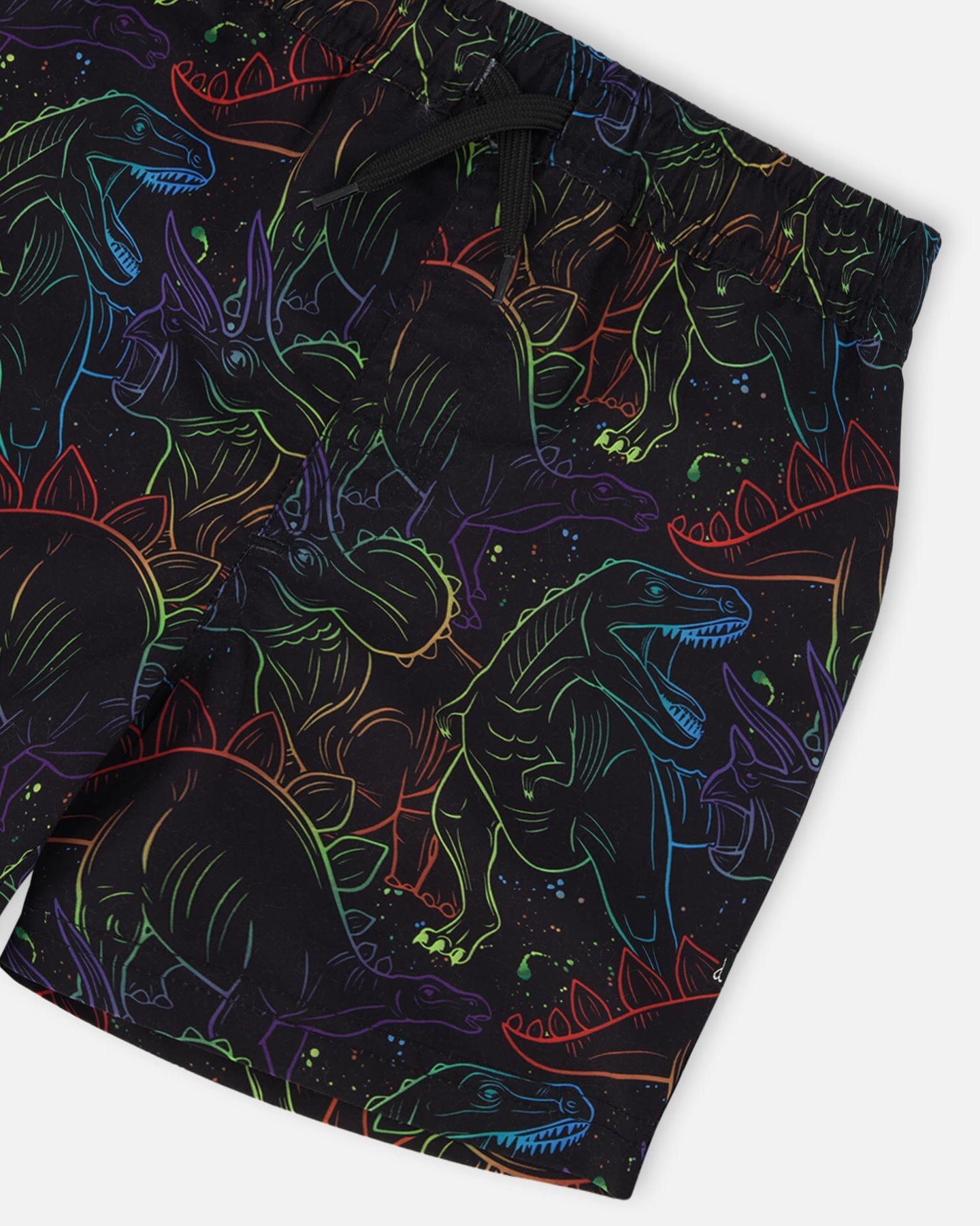 Badehose mit schwarzem Dinosaurier-Print