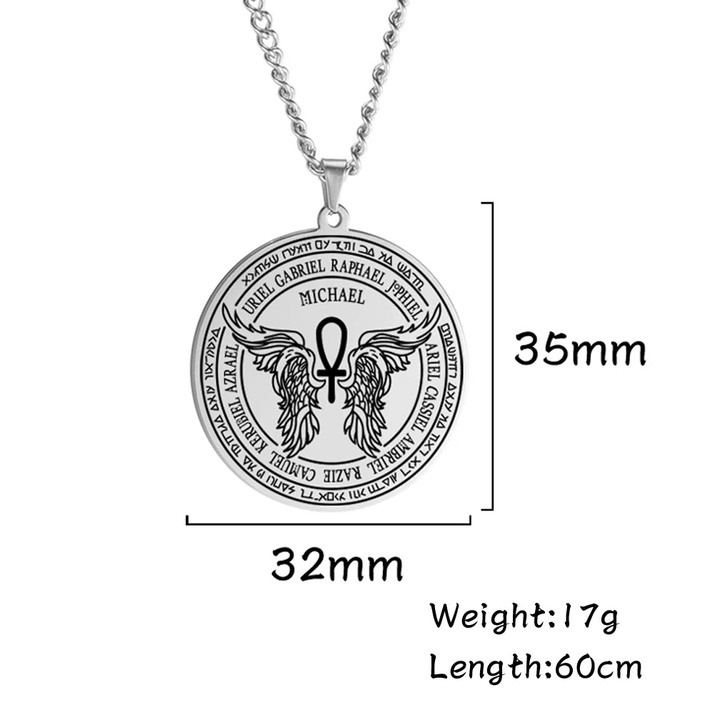 Dawapara 7 Erzengel Sigill Halsketten Pentagramm Magisches Amulett Michaeli Glück Schutz Übernatürlicher Talisman Halskette