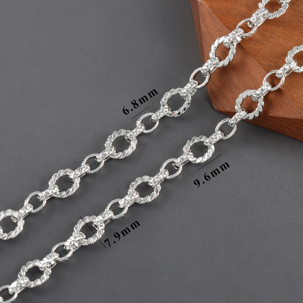 YEGUI C257,diy chain,18k gold plated,copper,rhodium plated,charms,jewelry finding,jewelry making,diy bracelet necklace,1m/lot