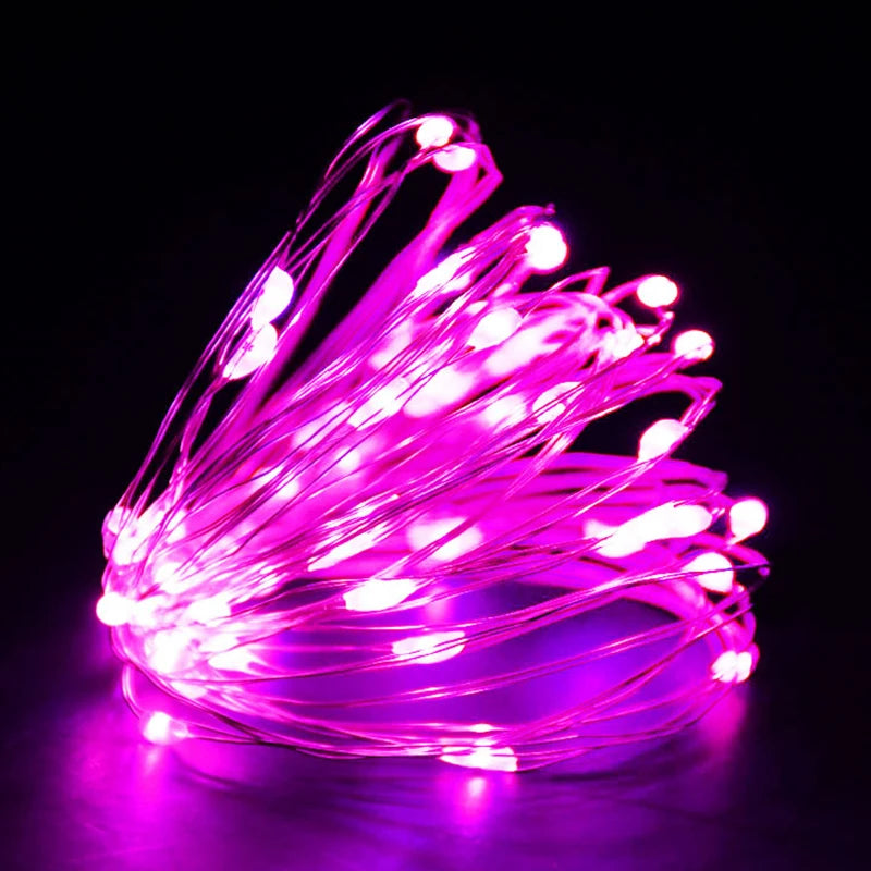 1-5M LED String Light Garland Ornament Christmas Decorations for Home Xams New Year Holiday Fairy Light Stripe Battery Operated
