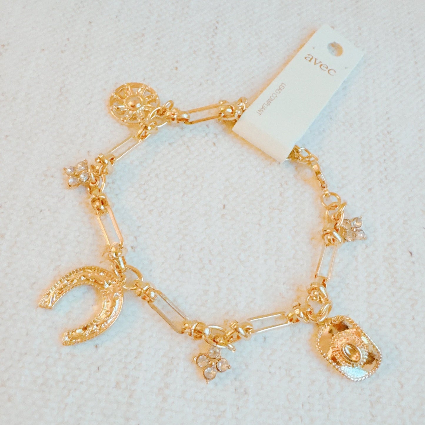 Hufeisen und Kleeblatt Multi-Charm-Armband