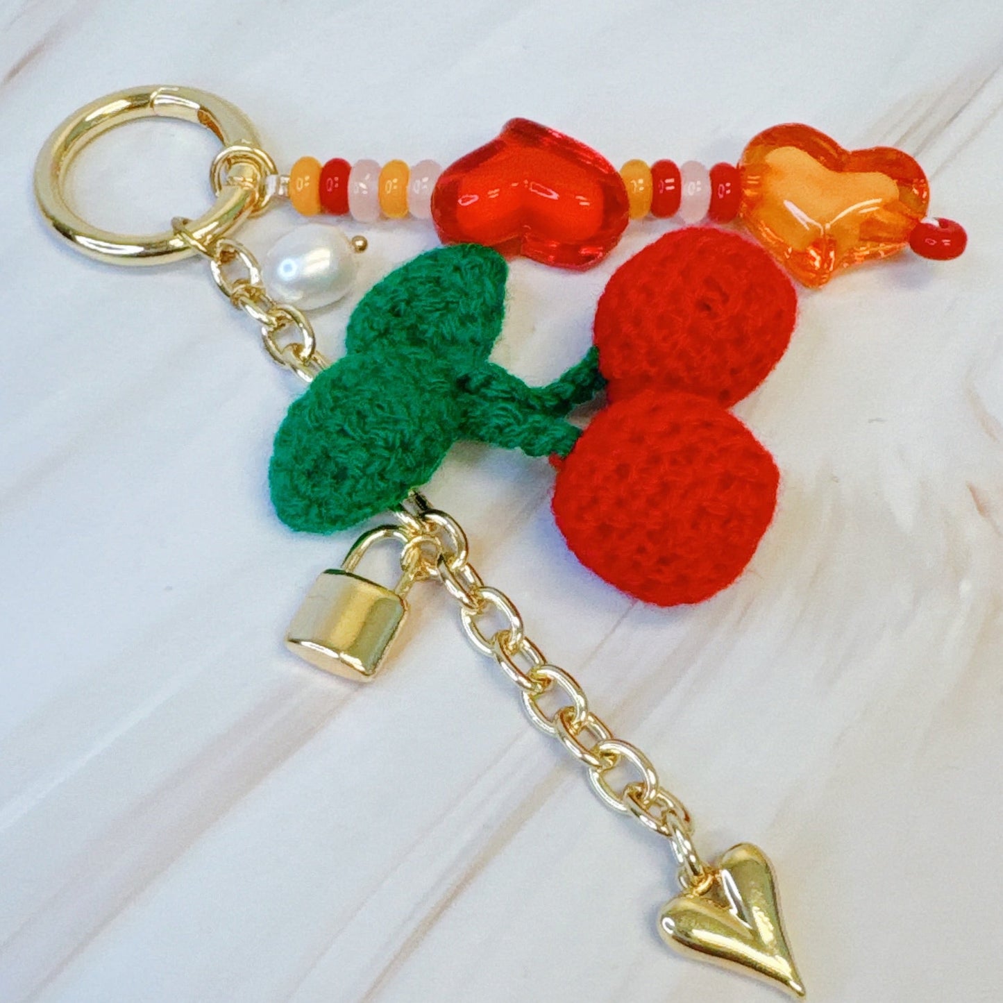 Heart Your Cherry-Glocken-Taschenanhänger