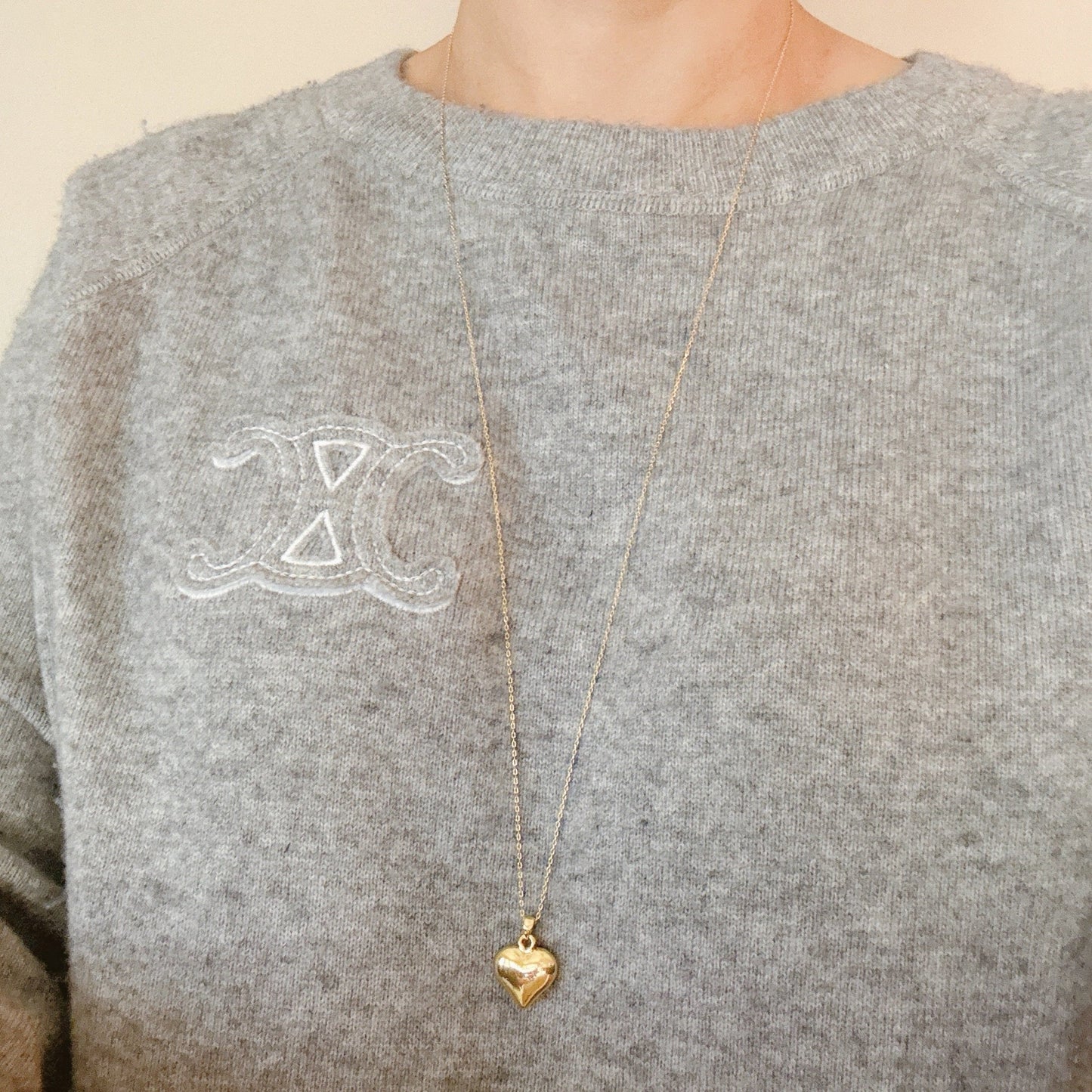 Meine lange Herzkette "Puffy Heart"