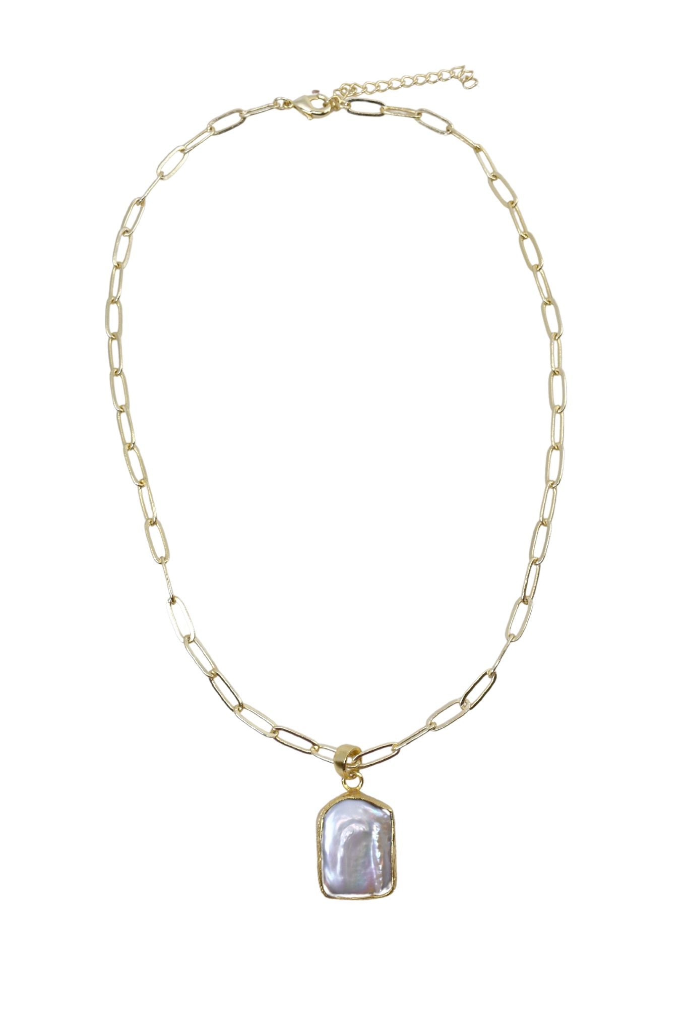Collier-Perlenkette mit Kabelkette