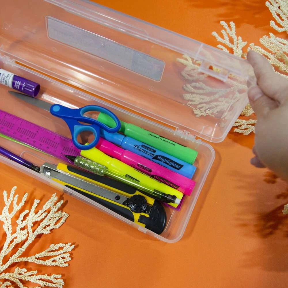 Federmäppchen Mehrzweck-Utensilienbox Lineal Länge – Transparent