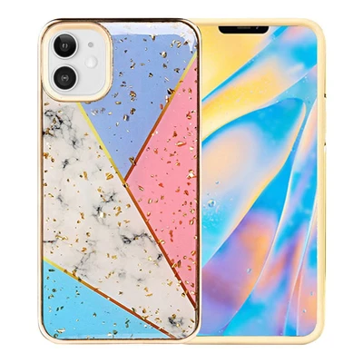 iPhone 12 5.4" Hybrid Hülle mit Chrom-Glitzer