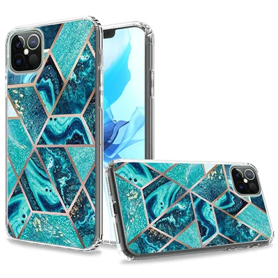 iPhone 12 6.1" Trendige galvanisierte Hybrid-Hülle