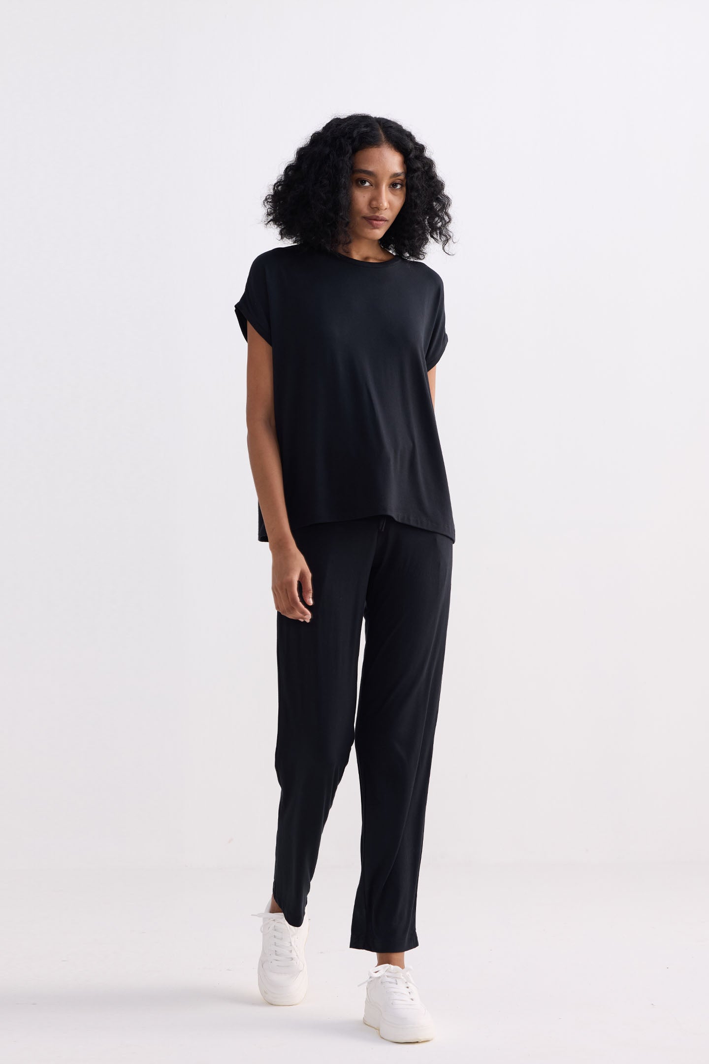 Relaxed T-Shirt in Schwarz