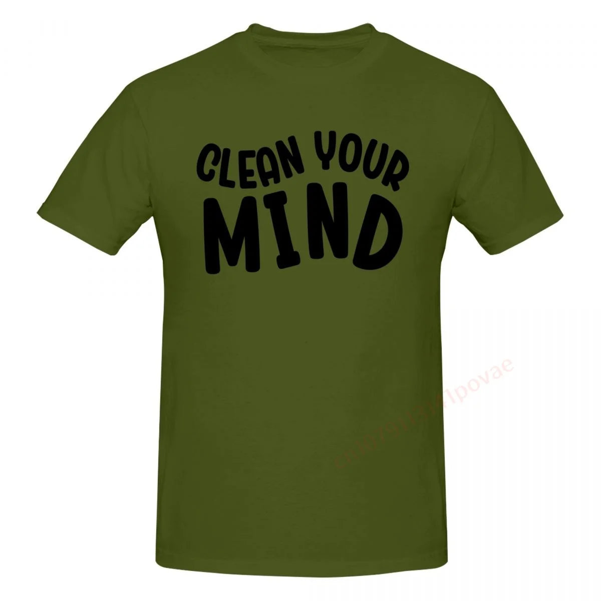 100% Cotton CLEAN YOUR MIND Motivational Quotes T shirts Men Casual Women Clothing T-Shirts Tops Tees