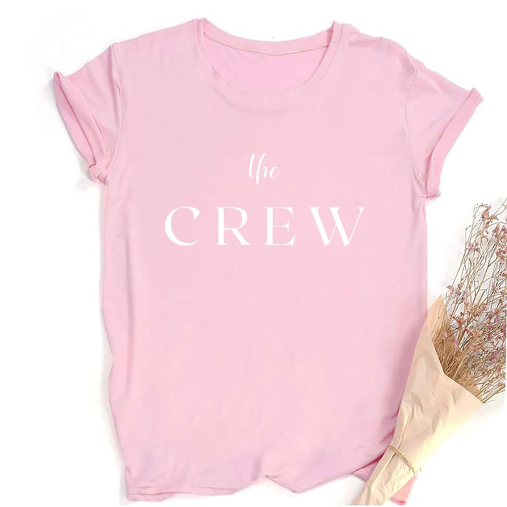 Junggesellinnenabschied T-Shirt für Frauen JGA T-Shirt Braut & Crew Team Braut Tee Hochzeitsgeschenk für Bräute Verlobungs T-Shirt Kleidung