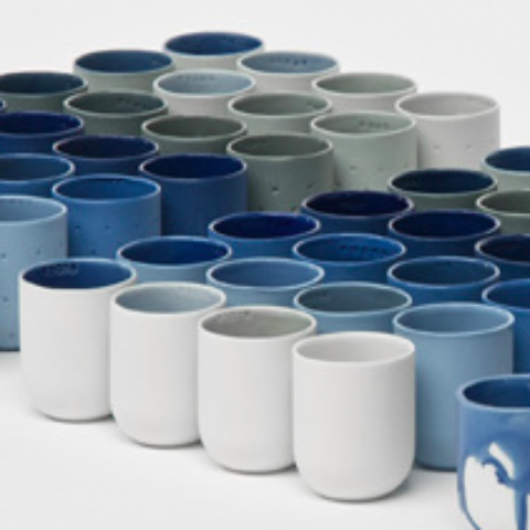 Becher - FARBVERLAUF - GLATT - 4er-Set