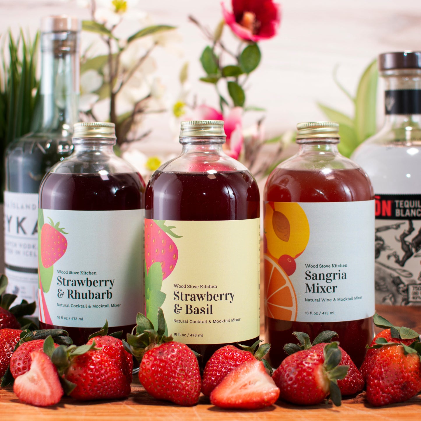 Erdbeer-Basilikum Cocktail-Mocktail-Mixer, 473 ml