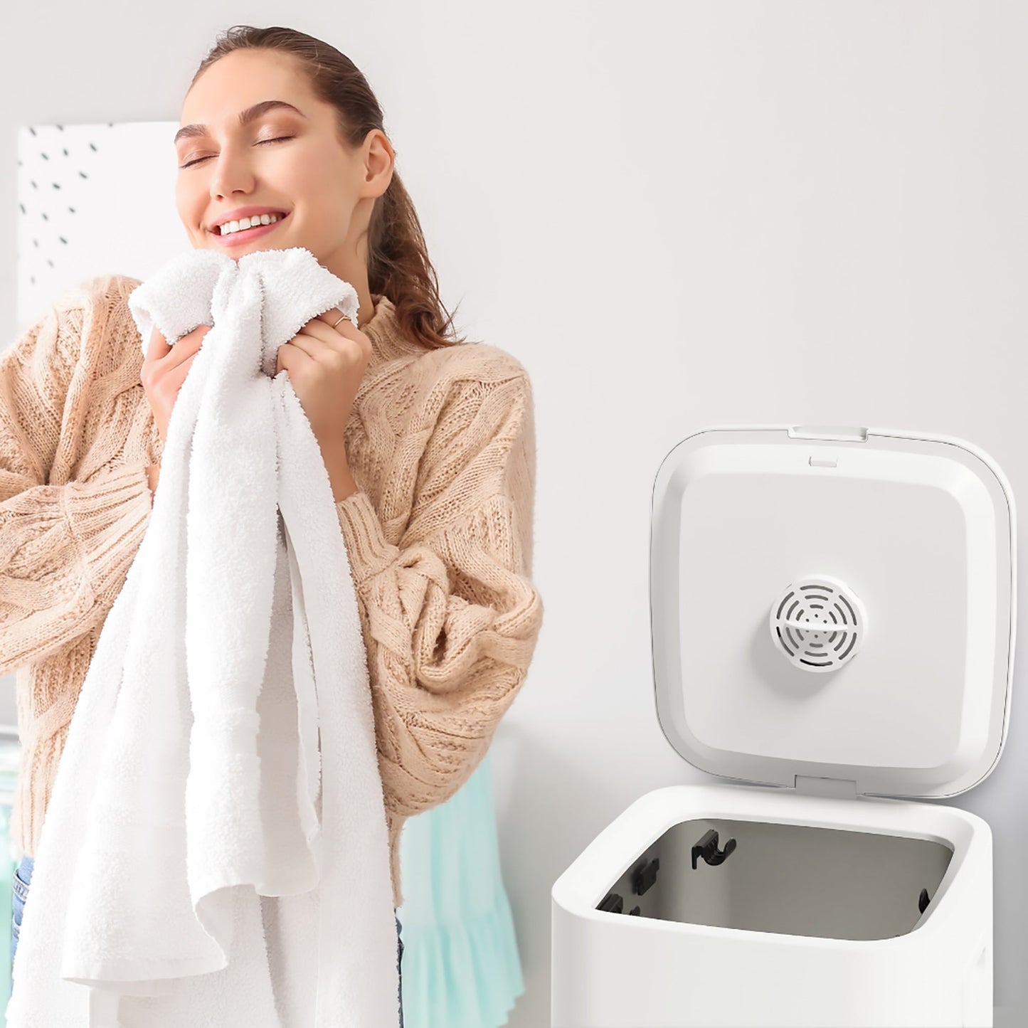 Luxuriöser Handtuchwärmer-Eimer mit LED-Anzeige