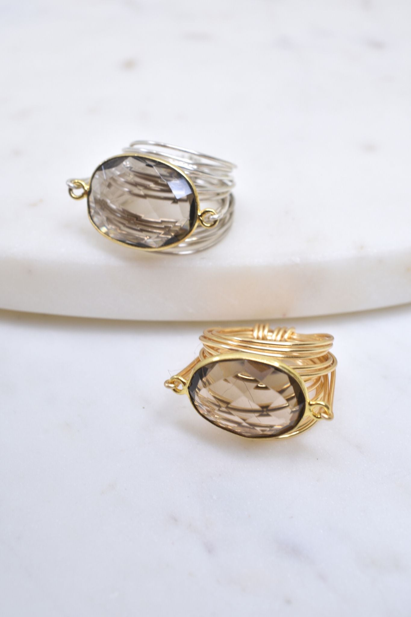 Torrey-Ring mit Rauchquarz