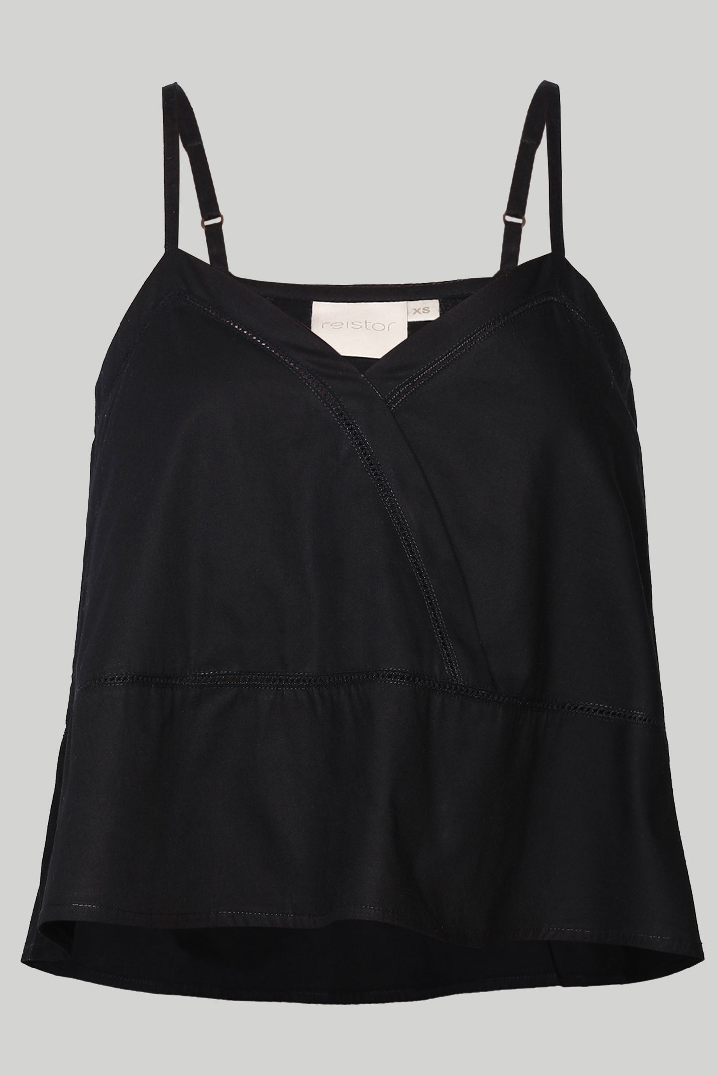 V-Ausschnitt Spitzen-Camisole in Schwarz