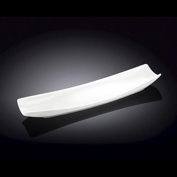 Weiße Sellerieschale / -platte 35 x 11 cm