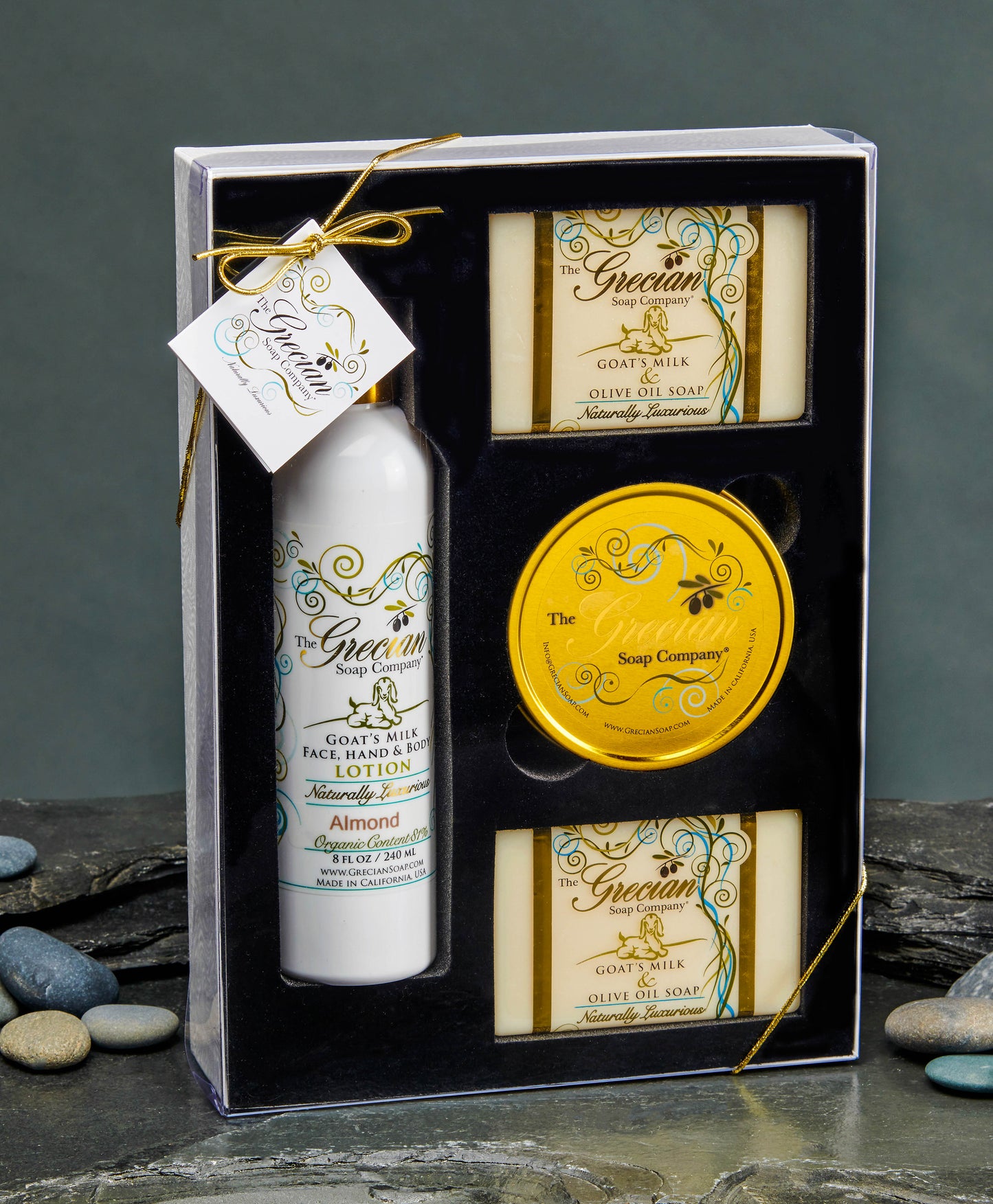 Geschenkset mit Lotion, 2 Seifen und Kerze – Vanille