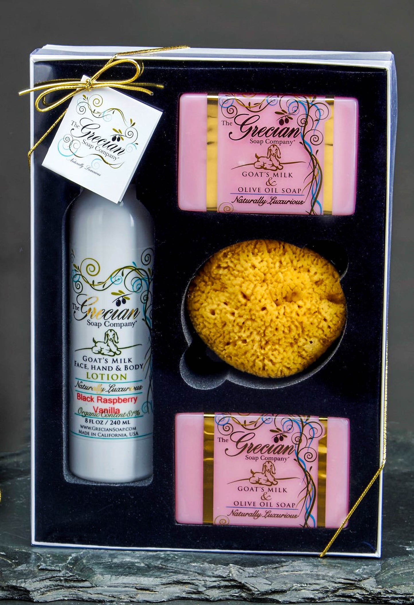 Lotion, 2 Soaps and Sponge Gift Set-Egyptian Musk