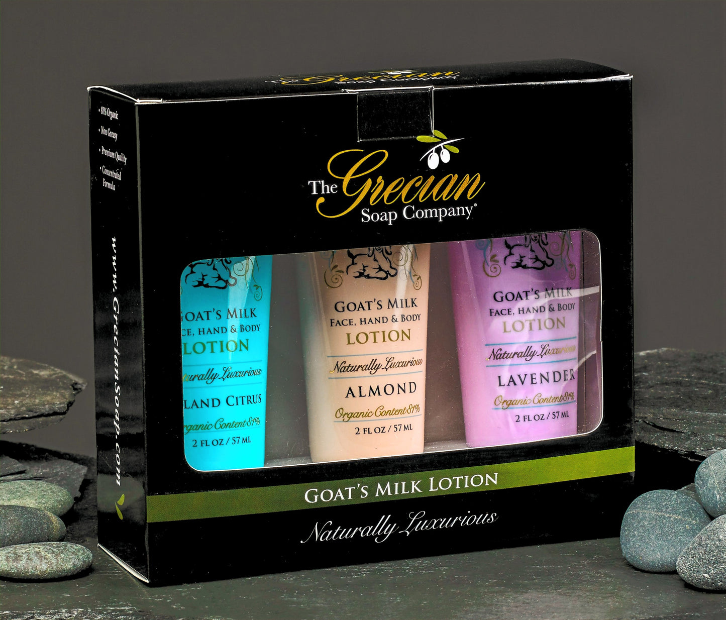 60ml Lotionset (3 Tuben) mit Island Citrus, Mandel und Lavendel – gemischt