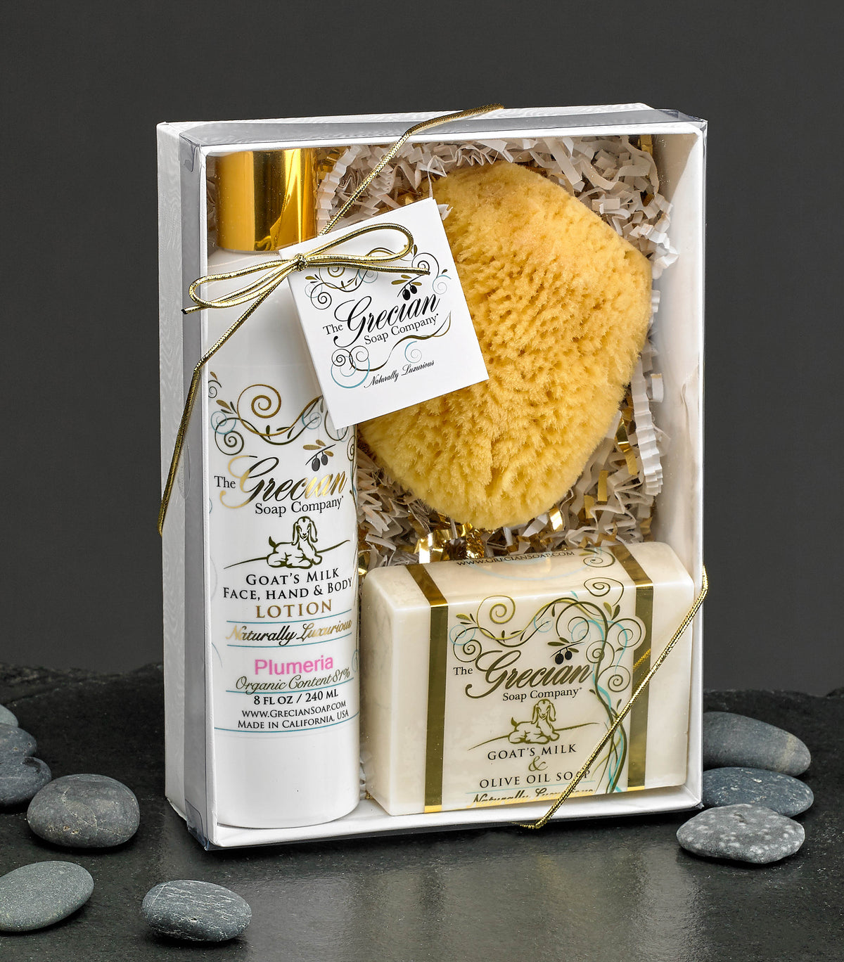 Lotion, Soap and Sponge Gift Box-Lavender
