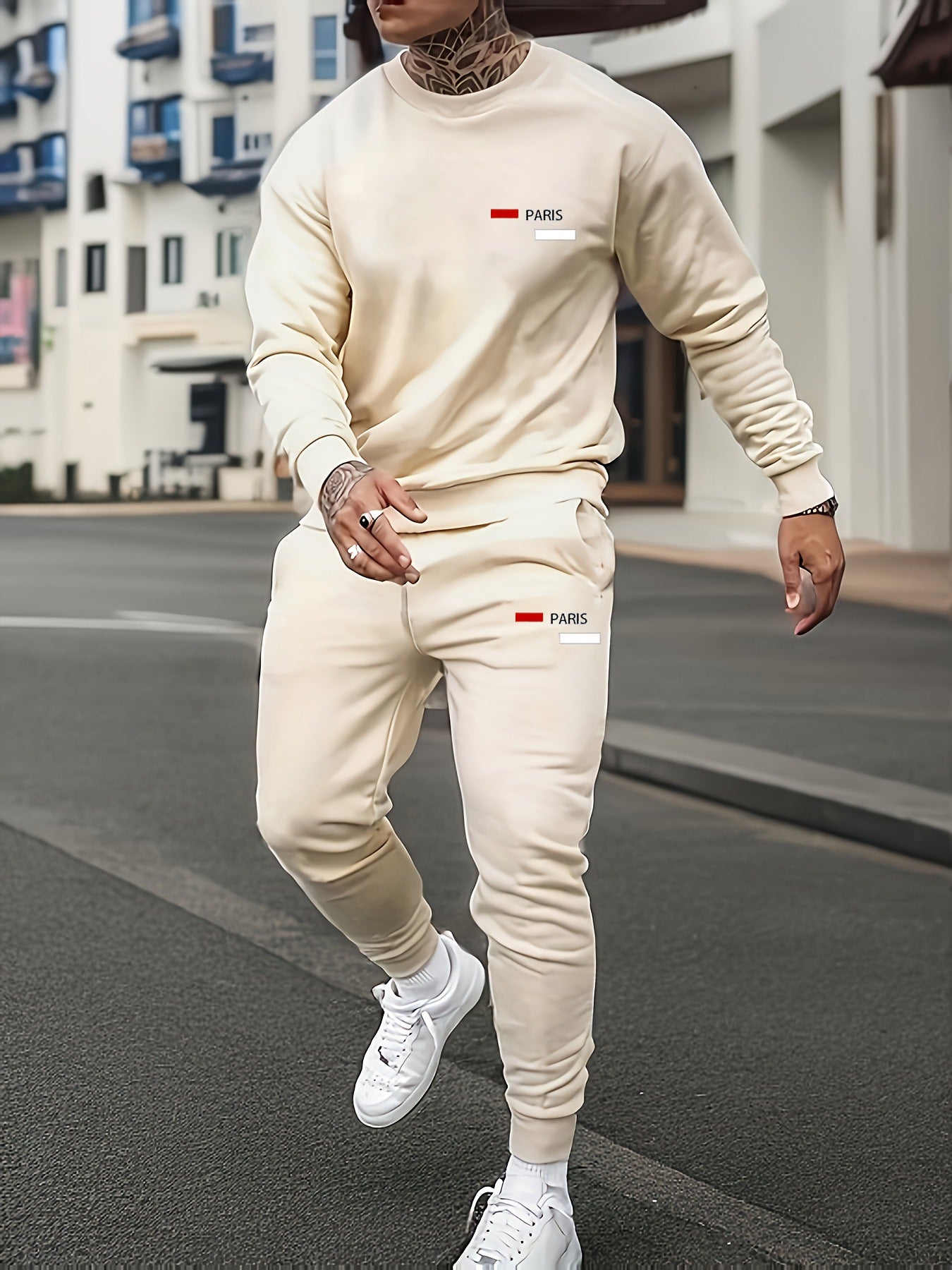 Herren Pullover Sporthose Anzug Bedruckte Mode
