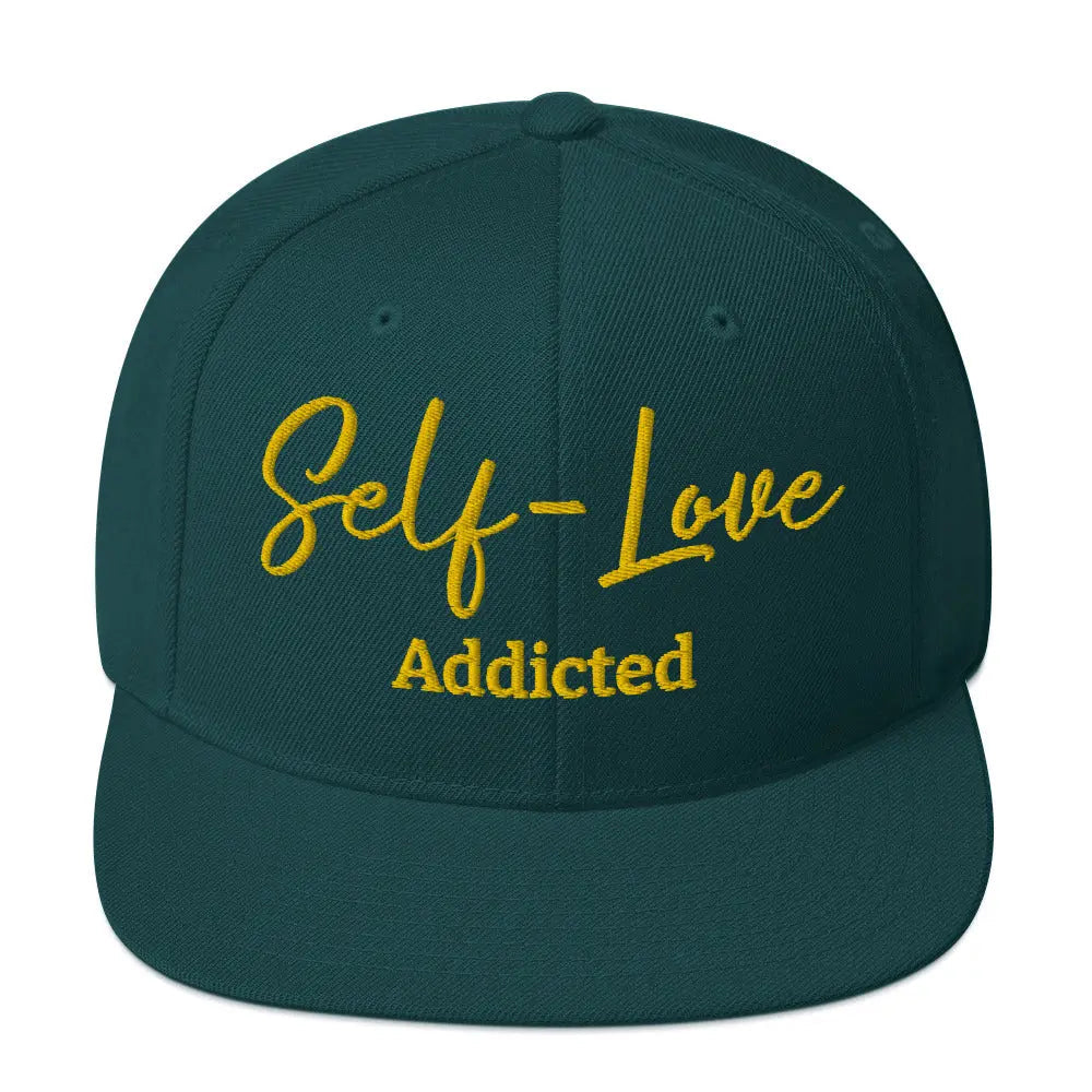 "Self Love Addicted" Snapback-Cap mit Stickerei