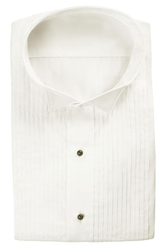 "Dante" Ivory Pleated Wingtip Tuxedo Classic Fit Shirt
