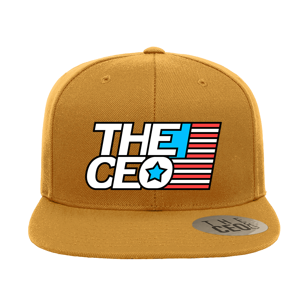 Amerikanische Flagge Der CEO Bestickte Flat Bill Cap