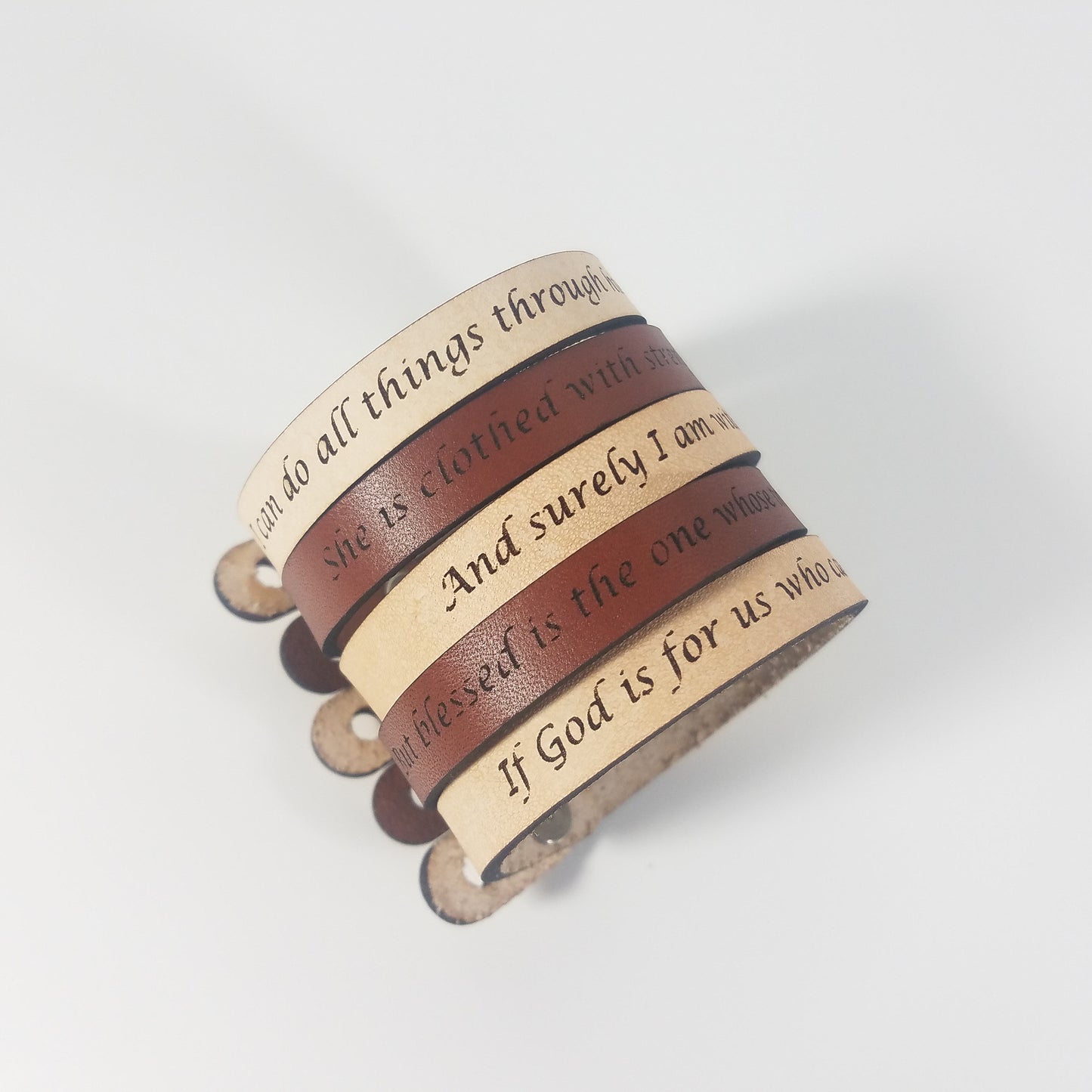 Spirituelle Zitat-Armbänder - Ich vermag alles durch den, der mich stark macht