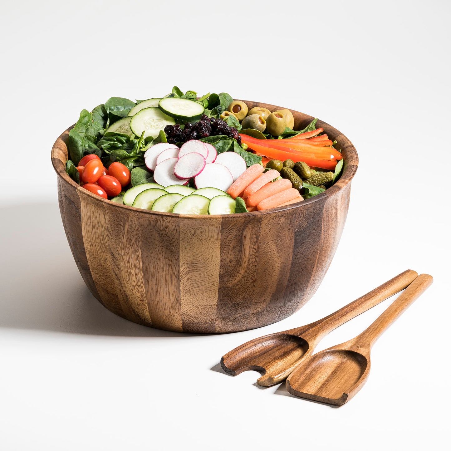 Soro Xtra Große Salatschüssel mit Servierbesteck