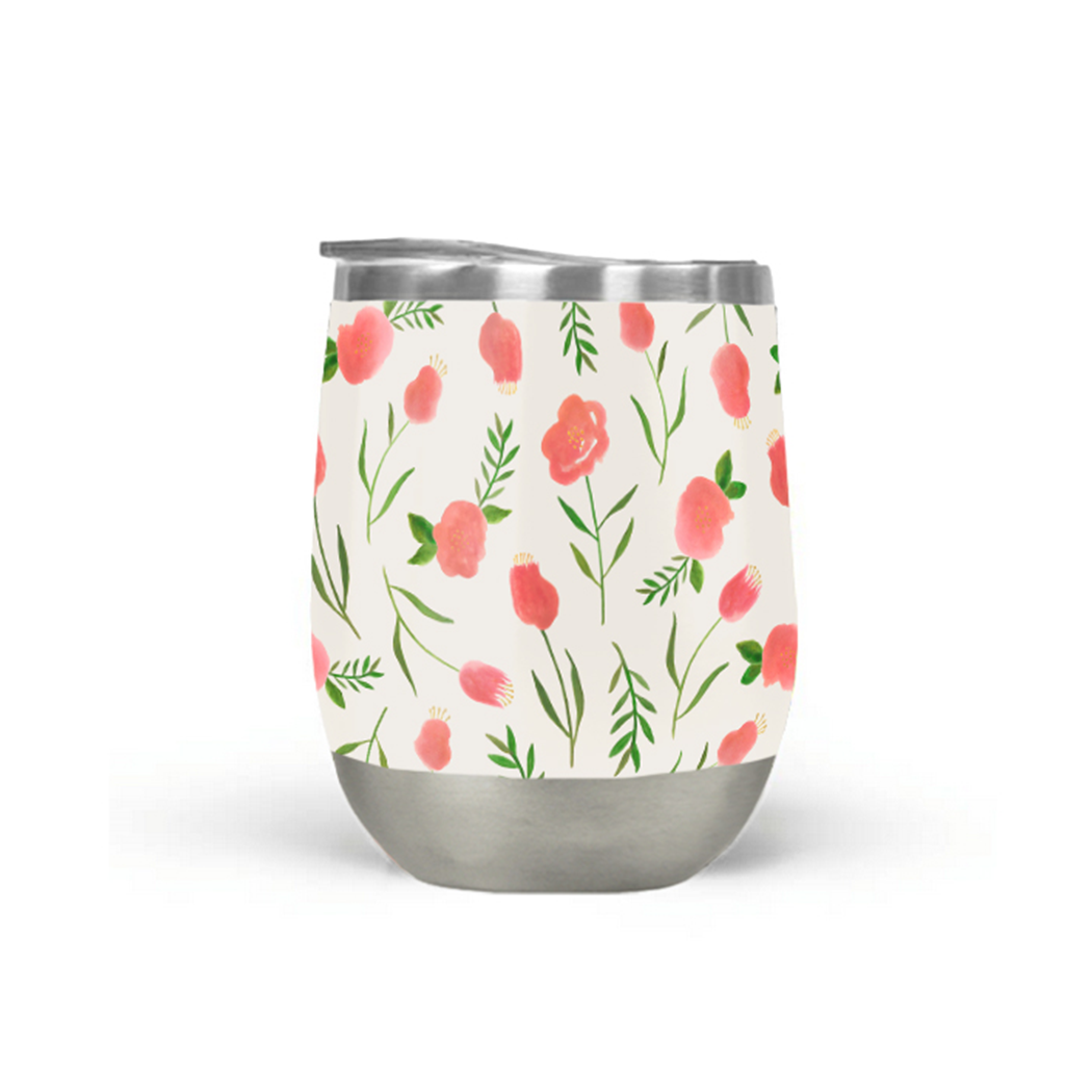 Frühlings-Aquarell-Weintumbler