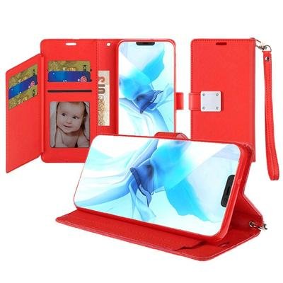 iPhone 13 Lux Multi Card Wallet mit Riemen Hülle