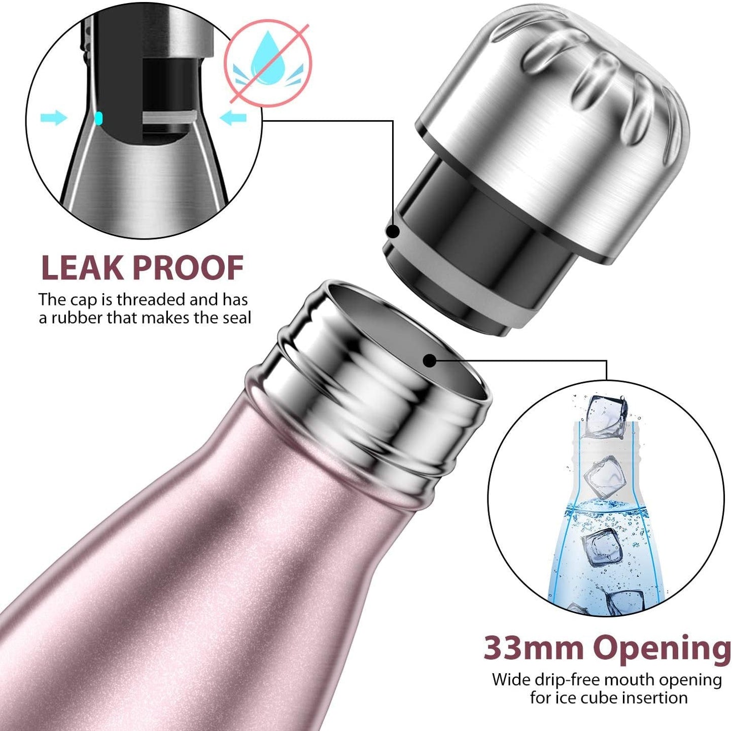 Five Star American CEO 17oz Stainless Steel Water Bottle