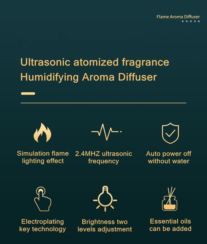 Ultraschall-USB-Feuer-Aroma-Diffusor für ätherische Öle