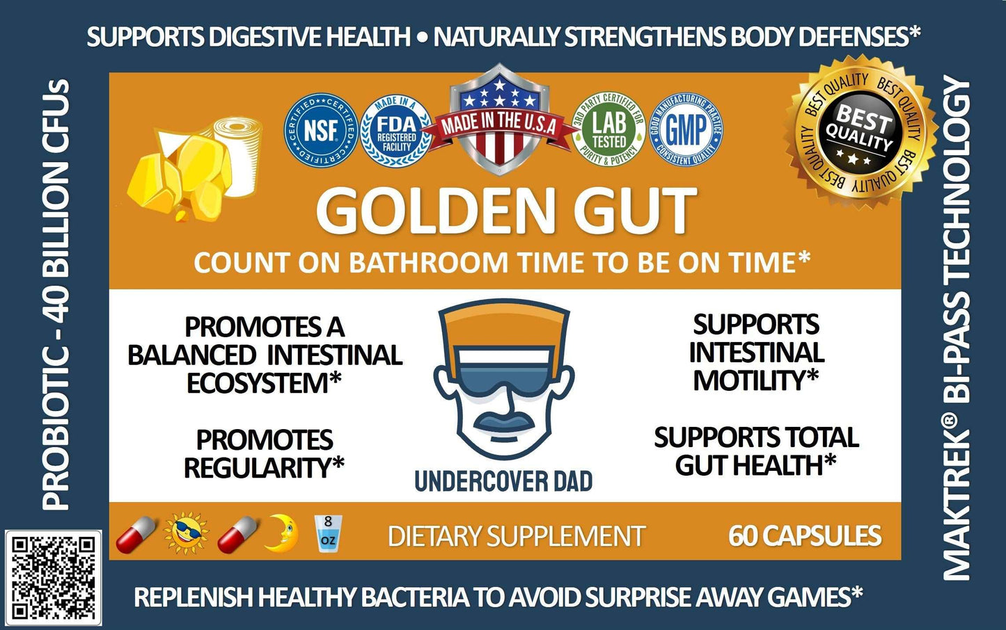GOLDEN GUT - Probiotikum 40 Milliarden KBE